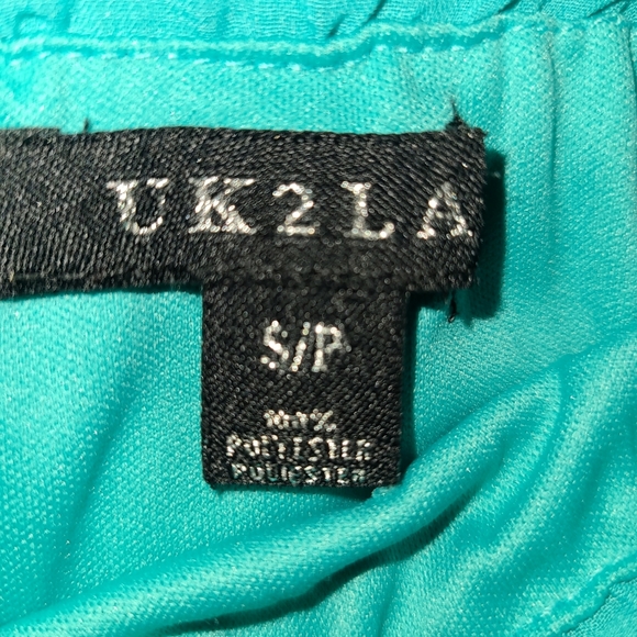 UK2LA blue strapless high low dress size small - Picture 3 of 3